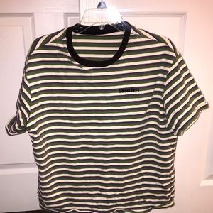 Brand new stripped short sleeve shirt. 100% cotton. Size Medium.